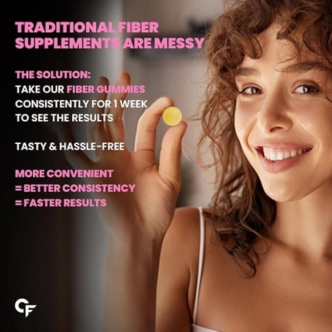Carbamide Forte Fiber 60 Gummies Daily Fiber Supplement Veg Apple Flavoured gallery