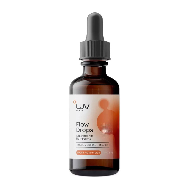 Adaptogen Mushroom Blend Health Flow Drops Peach Watermelon Flavor Dietary 1-3x gallery