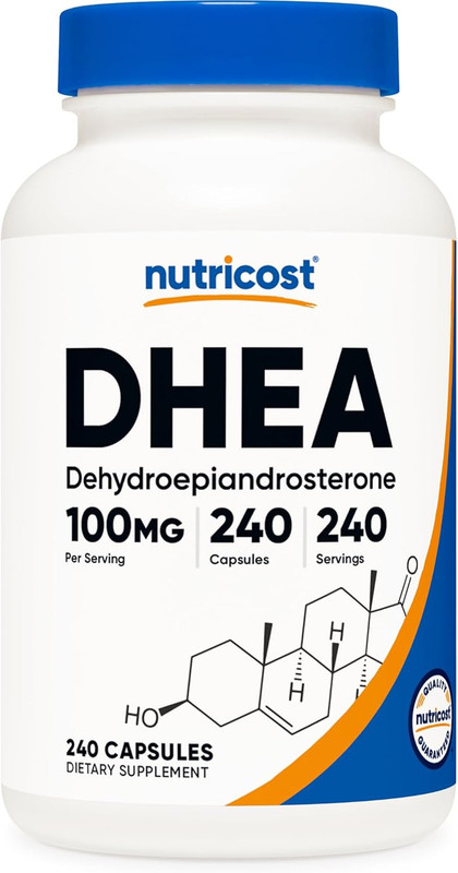 Nutricost DHEA 100mg, 240 Capsules – Gluten Free, Soy Free, Non-GMO, Supplement