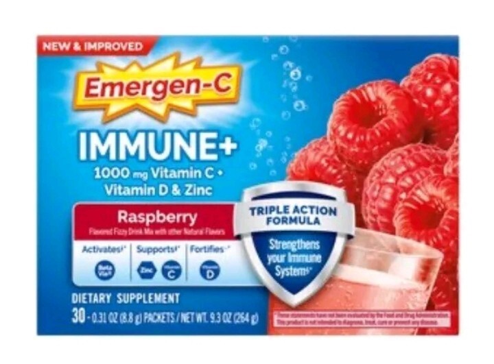 Open Box Immune+ Vitamin C + Raspberry, 30 Packets, 0.31 oz (8.8 g)….305