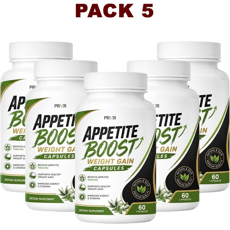 (PACK 5) Appetite Boost Weight Gainer Capsules Increase Support Gain – 300 Caps