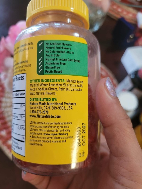 Nature Made Zero Sugar Energy Vitamin B12 Gummies 1000 mcg per Serving, B12 gallery