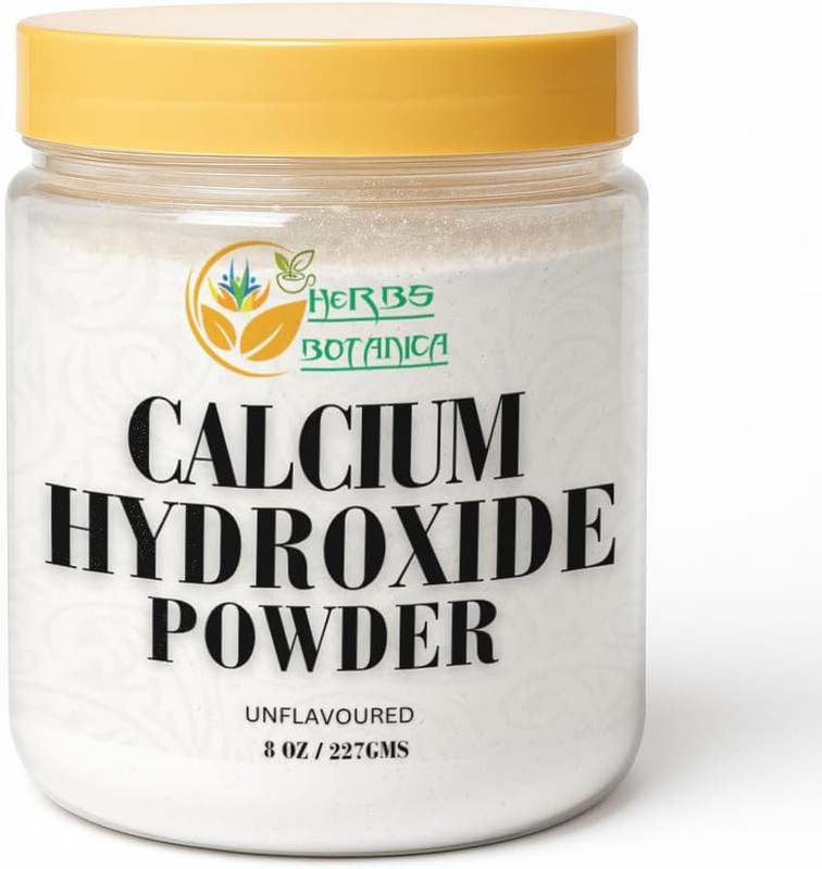 Herbs Botanica Calcium Hydroxide Powder 8 Oz Fine Food Grade Lime Powder