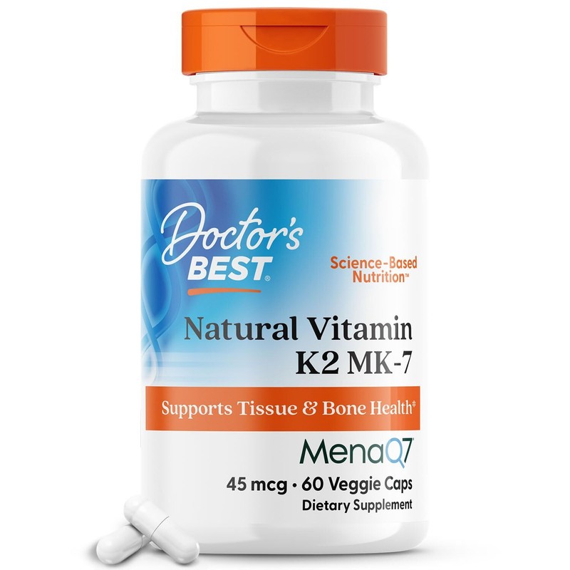 Doctor’s Best Vitamin K2 MenaQ7 180 Count Supports Bone and Heart Health
