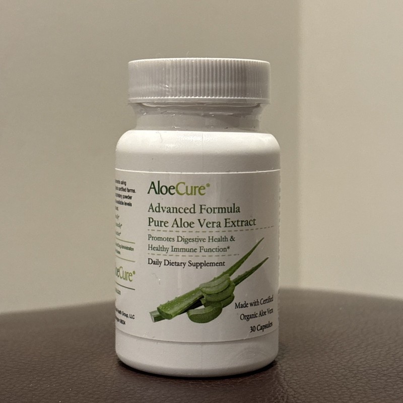 AloeCure, Advanced Formula Pure Aloe Vera Extract, 30 Capsules, EXP 12/2027