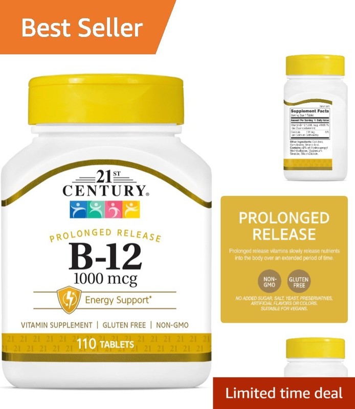 1000 mcg B12 Tablets – Prolonged Release for All-Day Energy & Nerve Support