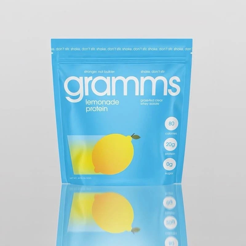 Gramms Lemon Flavor GrassFed Clear Whey Isolate Protein Powder pure protein