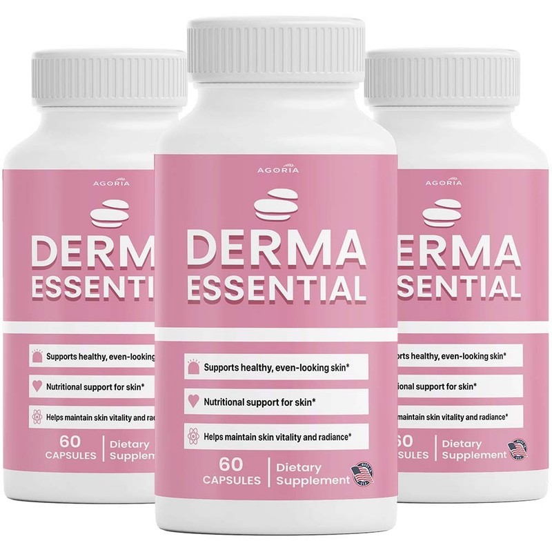 ( 3 Pack ) Derma Essential Capsules Premium Derma Essential for Skin Clarity