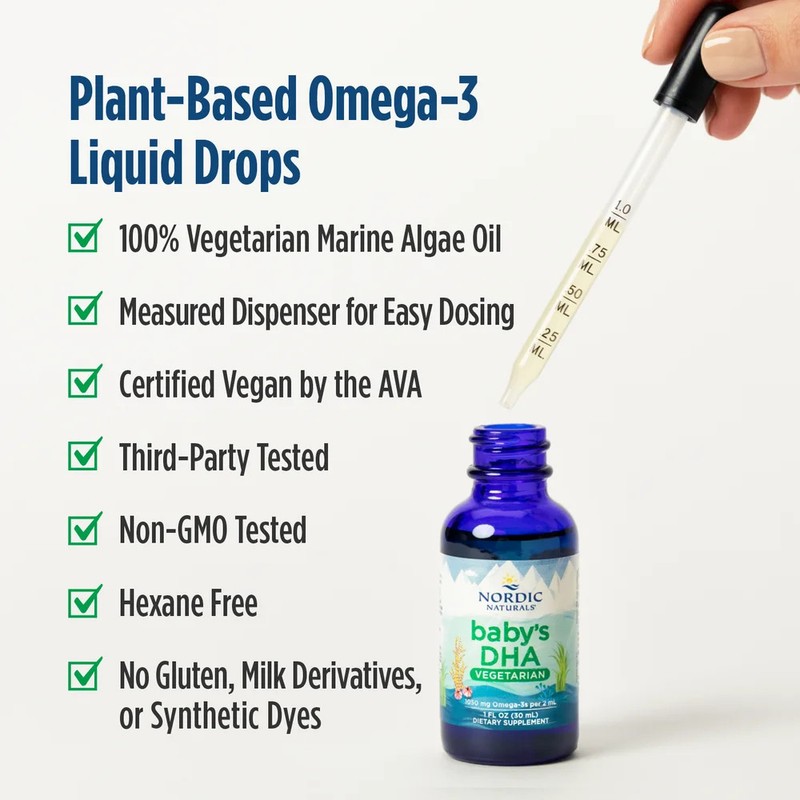 Nordic Naturals Baby's DHA Vegetarian - Omega-3 DHA For Baby's Development, 1 oz gallery