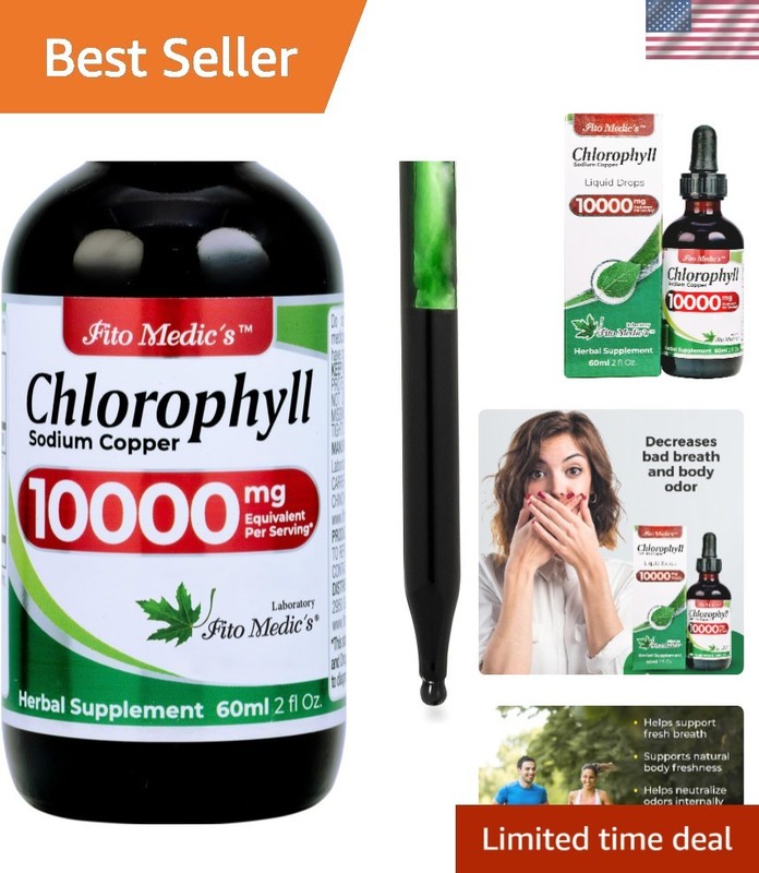 Lab 2 oz Liquid Chlorophyll Drops – Daily Antioxidant Supplement for Wellness