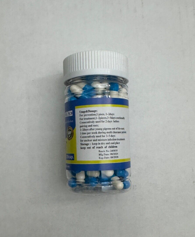 6 in 1 Capsules for Canker, Respiratory, Cocci In Pigeons and Birds - Qty 120 gallery