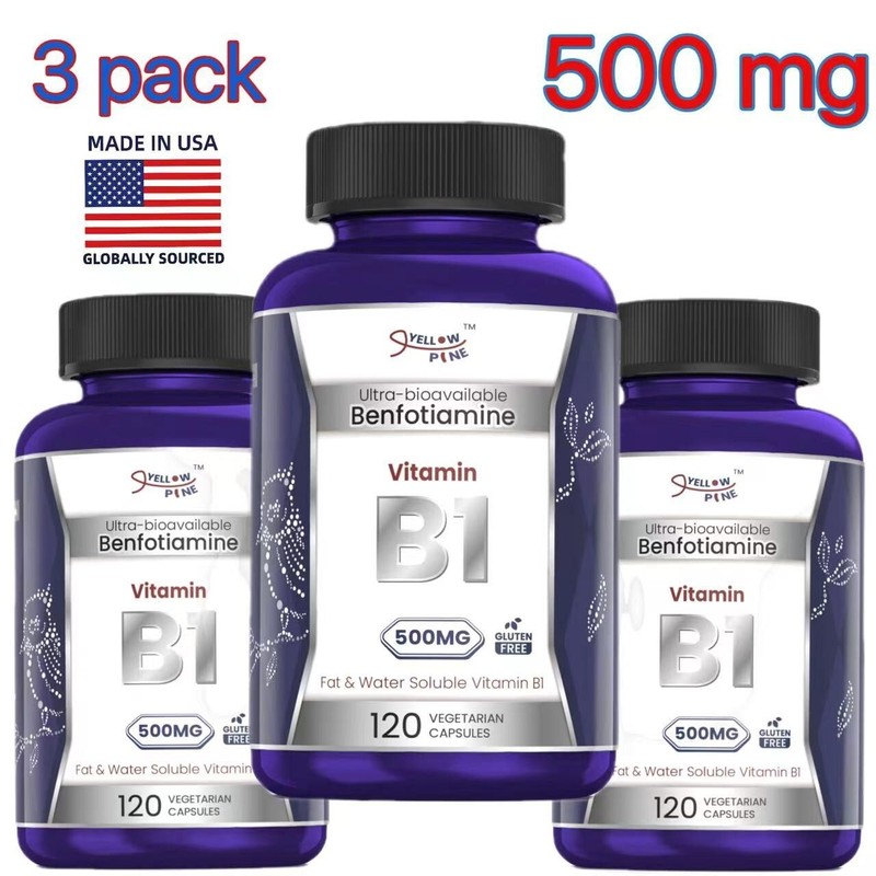 🦃Yellow Pine🦃500mg Benfotiamine Capsules , Vitamin B1 , Buy 2 Get 1 Free