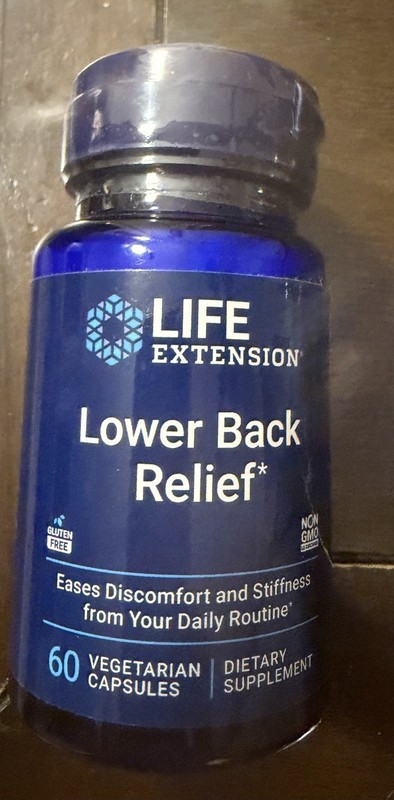 Life Extension Lower Back Relief – 60 Vegetarian Capsules -Exp 06/27