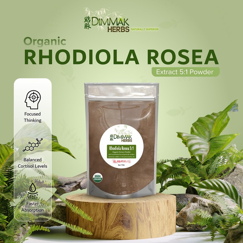 Dimmak Herbs Organic Rhodiola Rosea Extract 5:1 Powder 4 Ounce (Pack of 1) gallery