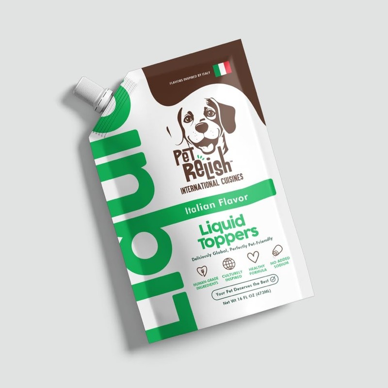 Liquid Topper with International Flavors for Dogs – Italian Flavor (16 Fl Oz …