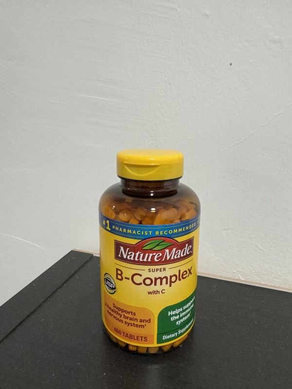 Nature Made Super B-Complex with Vitamin C & Folic Acid 460 Tablets EXP 07/2027
