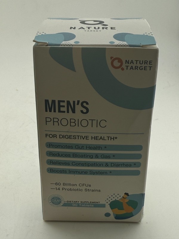 NATURE TARGET Probiotics for Men with Men Care Supplement, Prebiotics and for 14