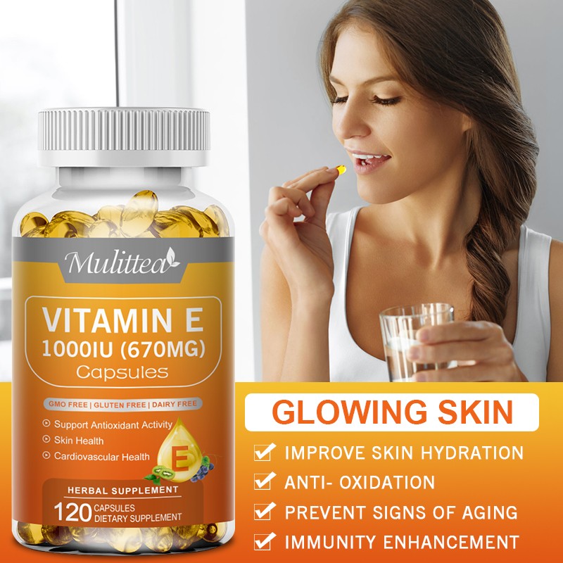 Vitamin E 1000 IU Softgels – Natural Antioxidant for Skin, Immune & Cell Support gallery