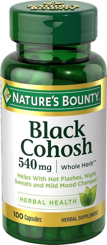 Nature’s Bounty Black Cohosh 540mg 100 Caps Natural Menopause Support