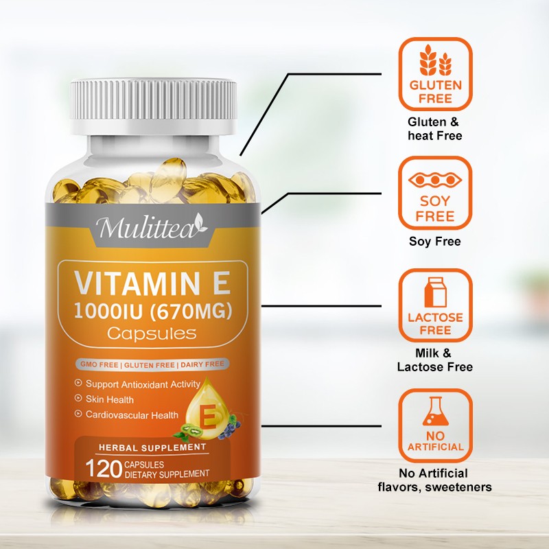 Vitamin E 1000 IU Softgels – Natural Antioxidant for Skin, Immune & Cell Support gallery