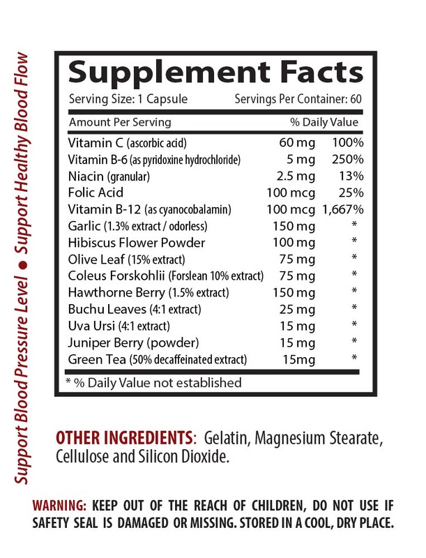 Herbal Pills to Lower Levels - BLOOD PRESSURE SUPPORT Natural 2 Bottle 120 Caps gallery