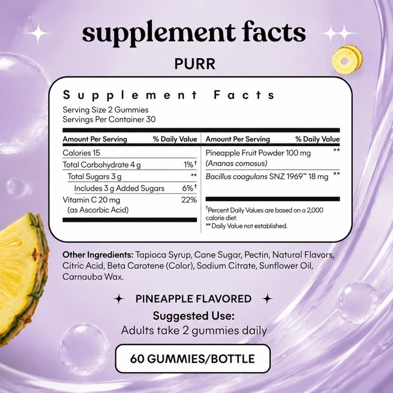 Lemme Purr Vaginal Probiotic Gummies | Balance pH & Intimate Odor gallery
