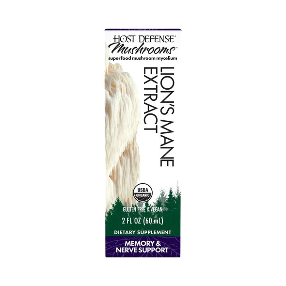 Fungi Perfecti Host Defense Lion’s Mane Extract 2 oz. Memory Nerve Support