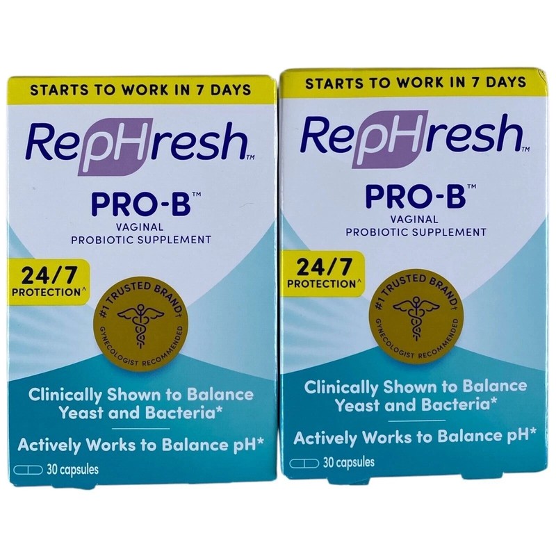2 – Rephresh Pro B Probiotic Feminine Supplement 30 Capsules EXP:08/2026 SEALED!