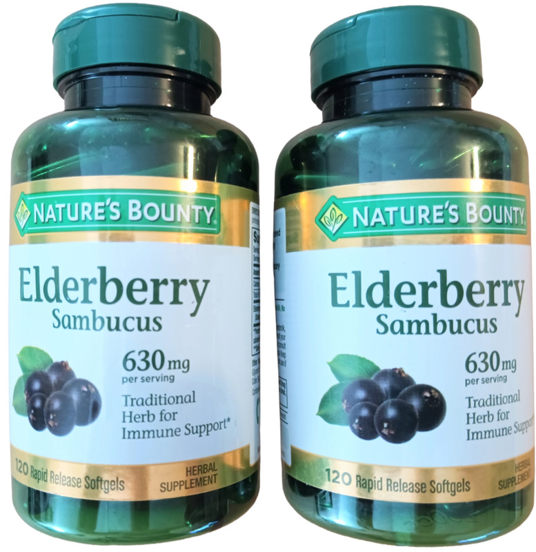 Nature’s Bounty Immune Support Elderberry Sambucus 630mg 120 Capsules EXP 9/26