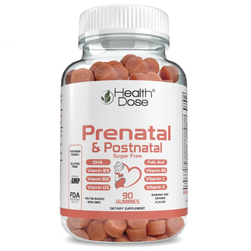 Health Dose Prenatal/Postnatal Complex Supplement. Vitamin B6, B12, C, Zinc. 90C