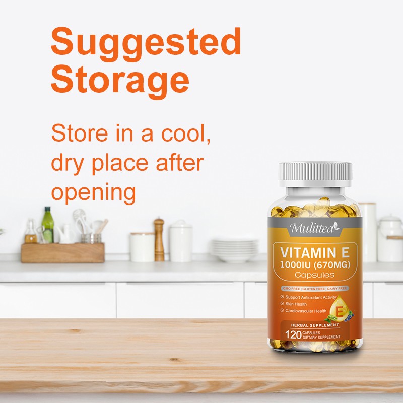 Vitamin E 1000 IU Softgels – Natural Antioxidant for Skin, Immune & Cell Support gallery