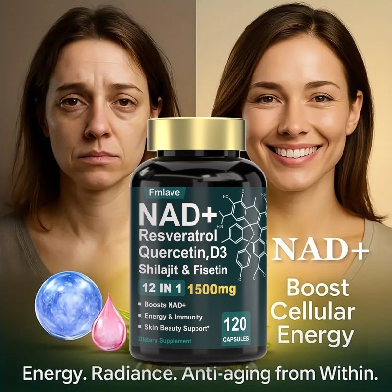 NAD+ 1500mg Supplement for Cellular Energy Support Men & Women, NR & Resveratrol gallery
