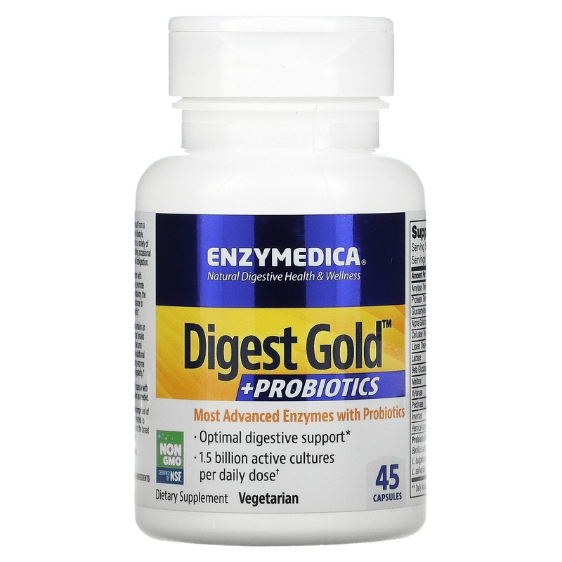 Enzymedica Digest Gold Probiotics 45 Capsules Nut Free, Casein-Free,