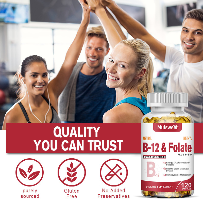 Methyl B-12 & Methyl Folate Capsules Extra Strength Votamin B6, B12 Supplement gallery