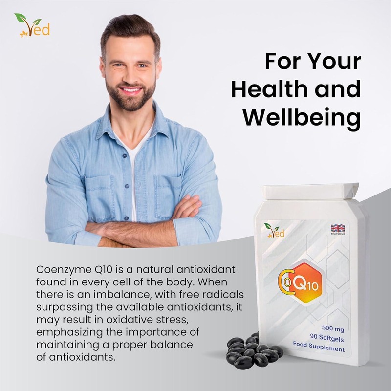 VED Co Enzyme Q10 | Support Healthy Heart and Muscles | Promote Cellular Energy gallery