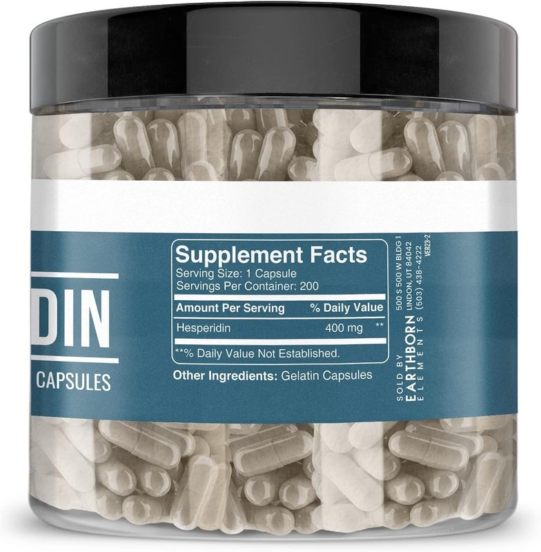 Hesperidin Capsules 200 Count - Vegetarian & Flavorful Citrus Boost gallery