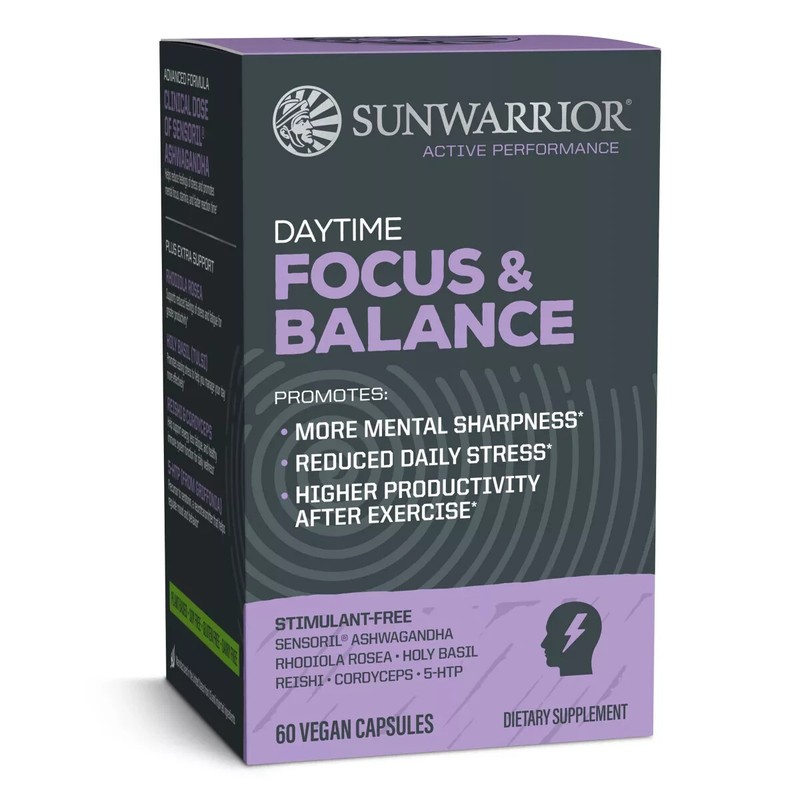 Sunwarrior Active Performance Daytime Focus and Balance – 60 Vegan Capsules