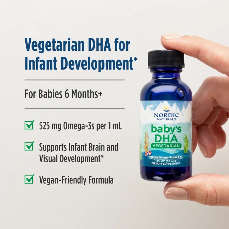 Nordic Naturals Baby's DHA Vegetarian - Omega-3 DHA For Baby's Development, 1 oz gallery