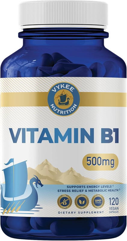 Vykee Nutrition Vitamin B1 – 500mg High-Potency Thiamine Mononitrate | Supports gallery