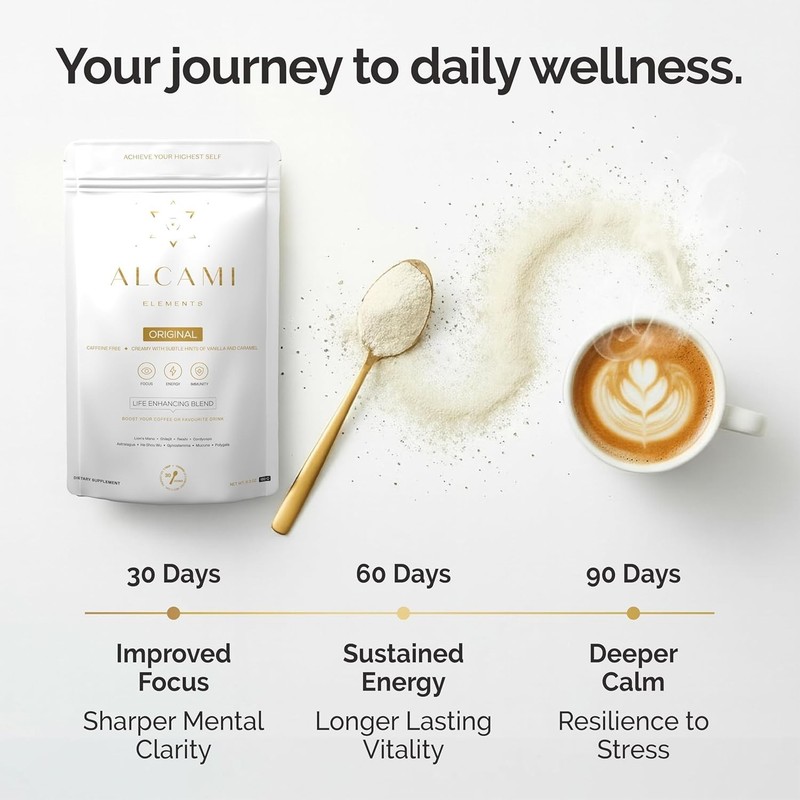 alcami elements Mushroom Coffee Creamer Superfood - Energy, Focus, Mood - 30 svg gallery