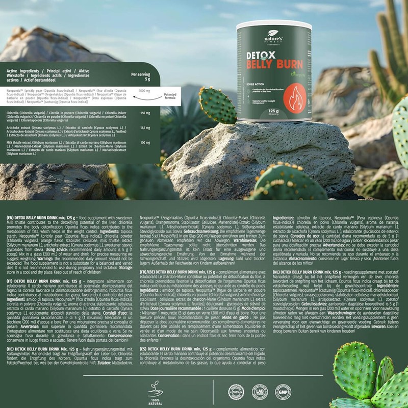 Nature's Finest Detox Belly Burn Fat Burning & Liver Detox Powder 4x125g gallery