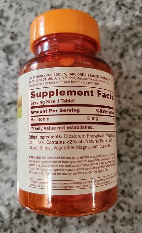 1 Sundown Natural Melatonin 5 mg, Drug-Free Sleep Aid, 90 Coated Tablet Exp 7/27 gallery