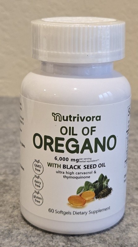 Oil of Oregano with Black seed Oil 6000 mg Exp. 01/2028 60 Sofges