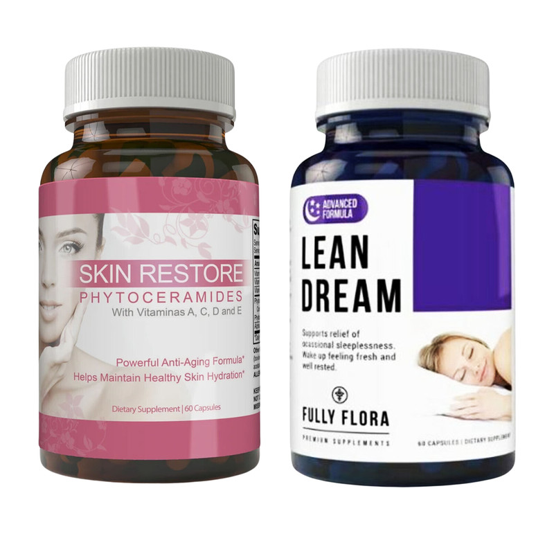 Skin Restore Phytoceramides Anti-Aging Supplement Sleep Aid Stress Relief Pills