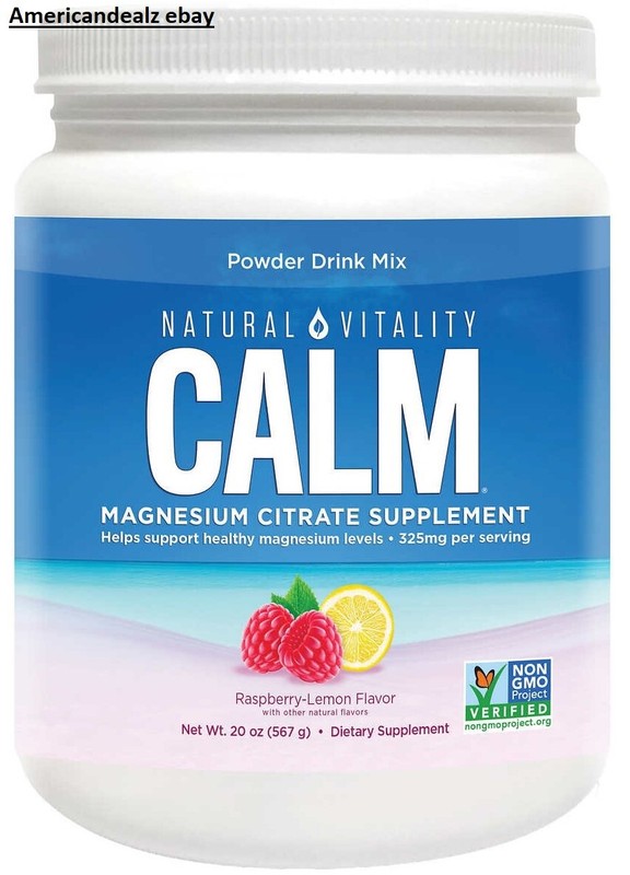 Natural Vitality Calm Anti-Stress Supplement Raspberry Lemon Choose 8oz OR 20 oz