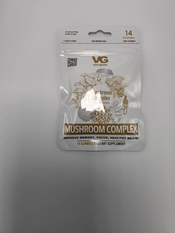 Mushroom Complex Gummies – Vita Globe Supports Focus and Memory – 14ct Bag