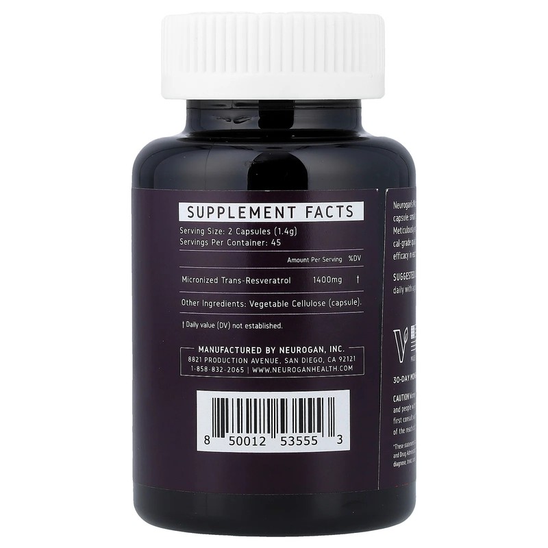 Trans-Resveratrol, 90 Vegan Capsules (700 mg per Capsule) gallery