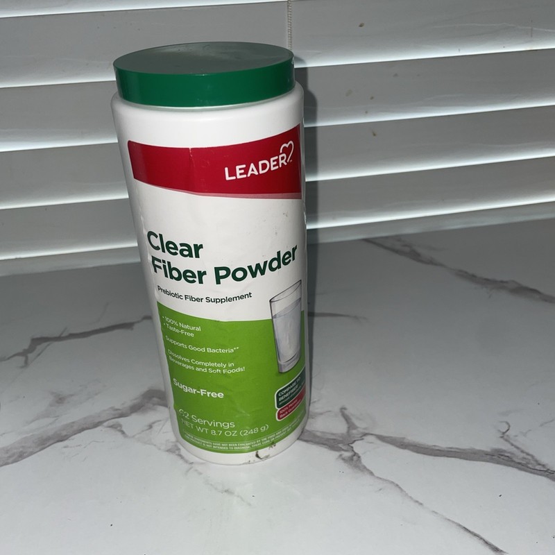 Leader Prebiotic Clear Fiber Powder 186 Servings Gluten Free Digestive gallery