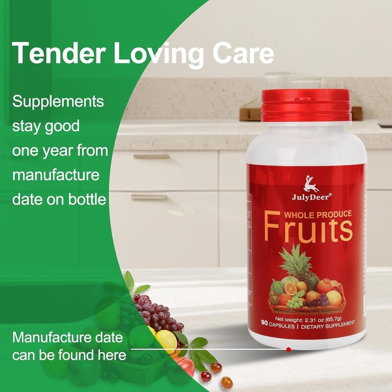 Fruits and Veggies Supplement Balance of Daily Nature 180 Capsules - 2 Bottles gallery