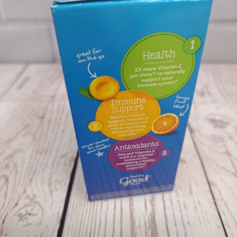 (2 Boxes) Immune+ Chewables Vitamin C,E And Zinc 14 Tablets Each Exp 10/2025 gallery